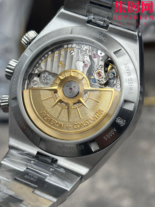 江诗丹顿 Overseas 8F纵横四海计时系列5500V 5520V 蓝色盘 男士腕表 表径42.5mm 升级版V3版 搭载7750改Cal.5200自动上链机械机芯 商品图7