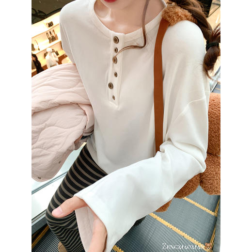 <曾小咸推荐>韩系宽松长袖T恤上衣秋冬 商品图4