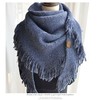 休闲围巾女流浪感仿羊绒流苏针织三角巾百搭保暖披肩多功能围脖 商品缩略图2