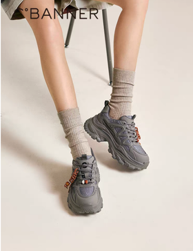 【云粉节】BF楼千百度串珠厚底老爹鞋女2026春季新款增高透气轻便舒适运动休闲鞋A25651107吊牌价999活动价799