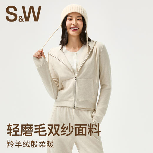 【sw速惟】绒感运动连帽户外休闲秋冬保暖外套1443 商品图3