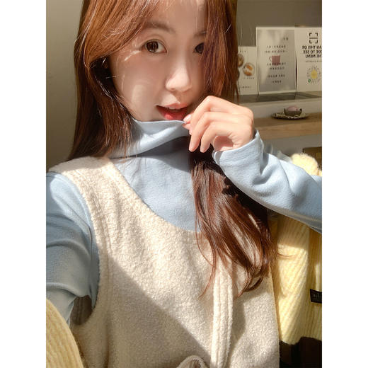 <曾小咸推荐>3.14现货秒杀 ！微信超特价！韩系纯色半高领打底衫  日常119.99 立减60 秒杀59.99！！ 商品图2