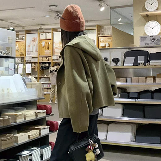 裁缝学苑AQ568连帽双面羊毛毛呢外套纸样女装新款短款长袖上衣样板 商品图1