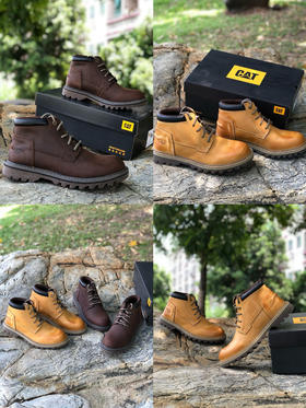 卡&特经典款男DOUBLEDAY中帮黄靴休闲靴