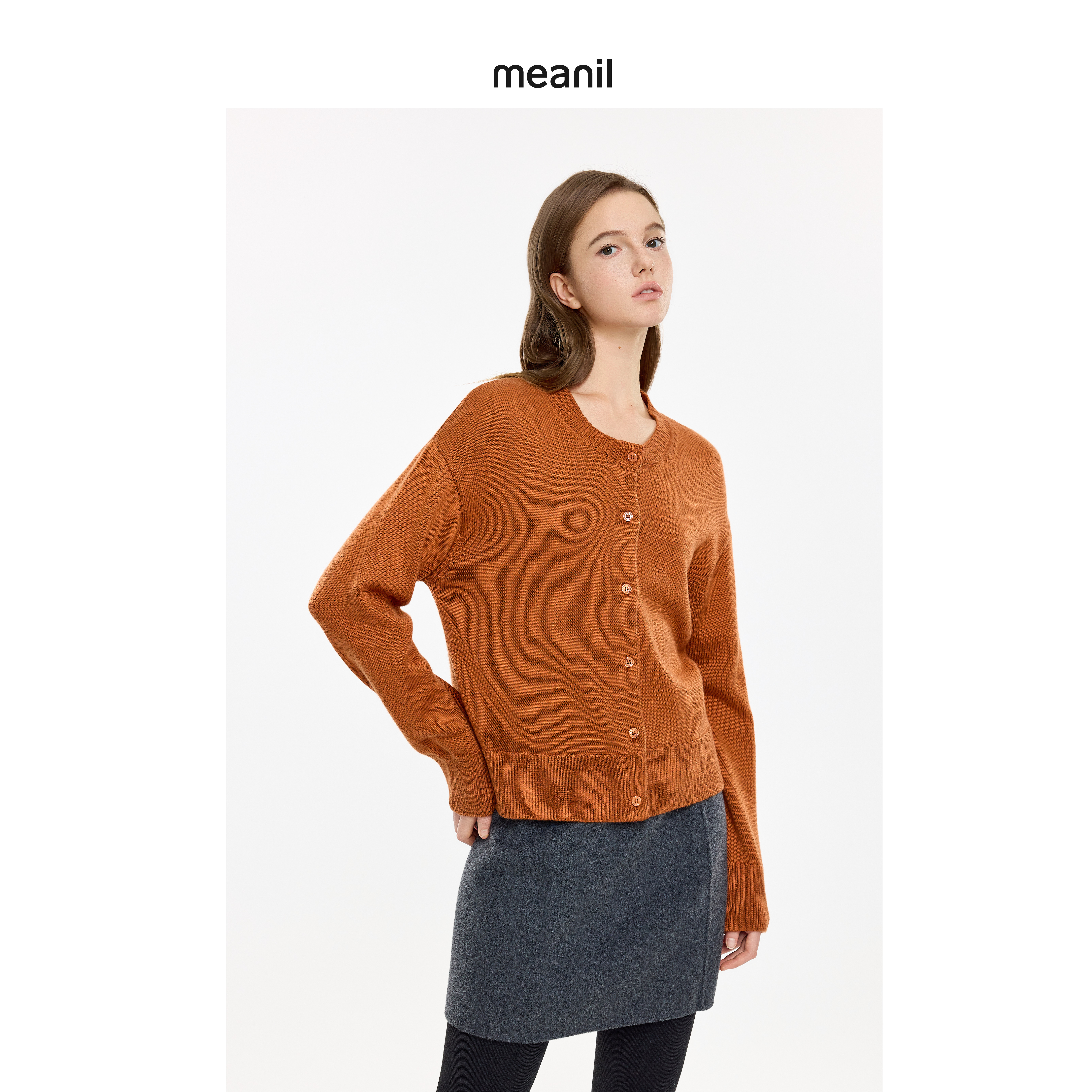 零意义 meanil 质感28%细羊毛厚开衫