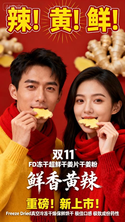 2025加工批发定制 姜片 浙江仙居/云南 小黄姜  针对理疗店交流点大宗定制 2百斤鲜姜或20斤姜片姜粉起定制（非七不种植）生产日期2025.11 商品图1