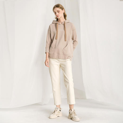 Famecoco范可儿卫衣长袖连帽宽松套头上衣D216BE301 商品图5