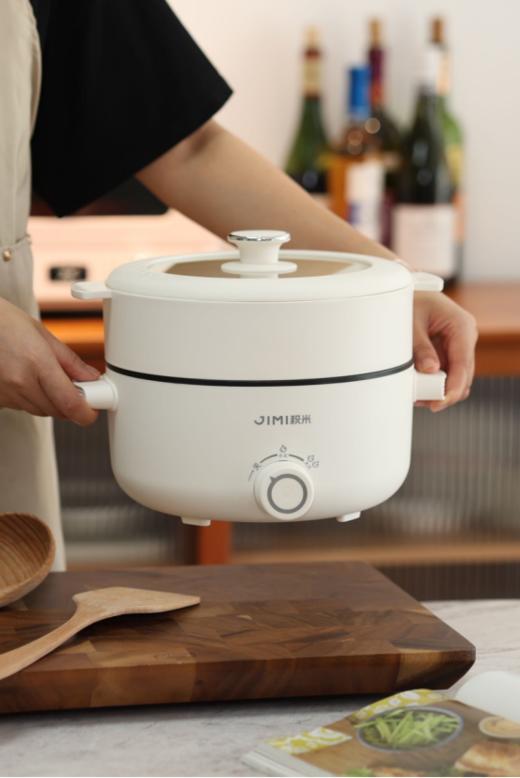 💜【积米3升电火锅家用多功能蒸煮炒一体锅HG305📣】✅双重防护，高温断电保护，缺水自动断电✅3L黄金容量，加蒸笼双层可达6L大容量 商品图4