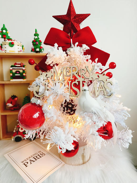 DIY手工白鸽灯光桌面圣诞树 商品图2