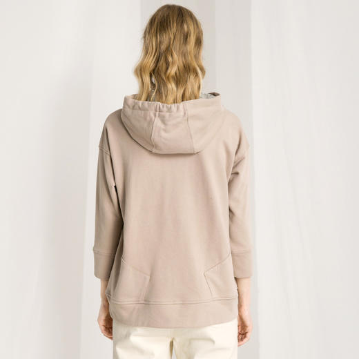 Famecoco范可儿卫衣长袖连帽宽松套头上衣D216BE301 商品图2