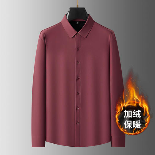 大依优型大码男装秋冬加绒衬衫商务休闲多色可选长袖衬衣300斤 商品图6