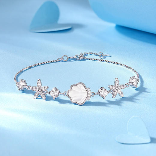 卡蒂罗KADER 海洋童话手链 心动一辈子精致轻奢贝壳小众设计高级感可调节拼接链 气质百搭甜美爱意 商品图2