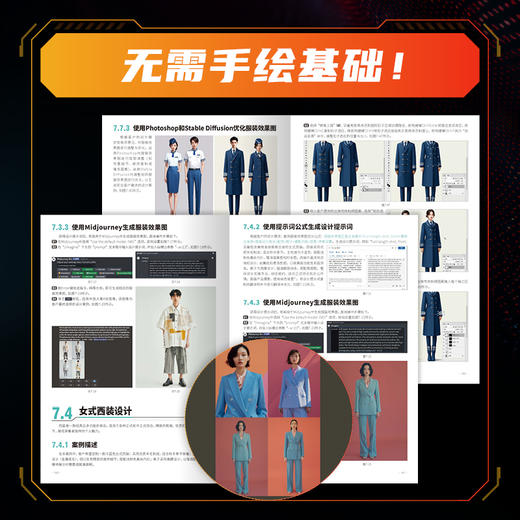 Midjourney+StableDiffusion+Photoshop AI服装设计基础与实战 服装设计教程书AIGC 商品图5