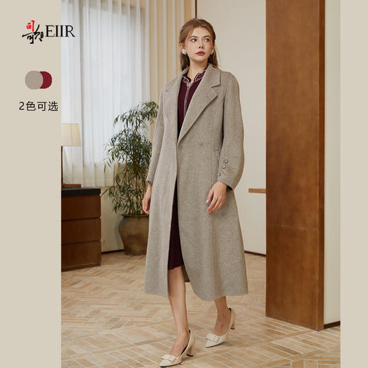 司歌双面尼大衣收腰中长款女外套秋冬Q92G030 商品图4
