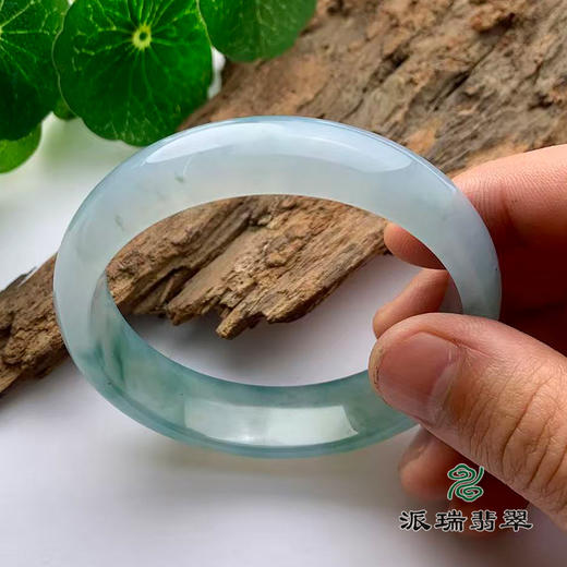 派瑞翡翠 翡翠手镯 糯冰 飘花 商品图3