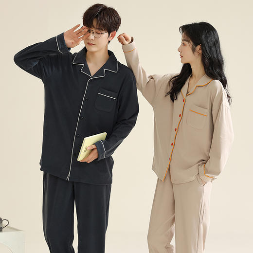 【云优选】雪梵莱 男女款德绒开衫家居服套装 一触即暖，行走的高端汤泉!翻领开襟长袖上衣+长裤， 细腻柔顺 绵密亲肤 温暖加倍  宽松慵懒   体验宅家的幸福感 商品图8