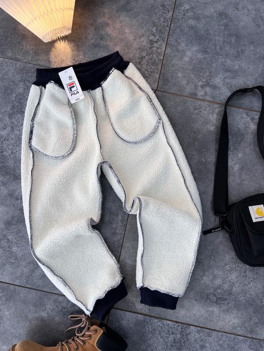 D111733冬季B备款男女儿童羊羔绒运动裤加厚加绒保暖卫裤 商品图10