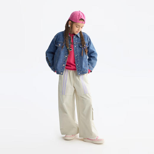 【MQD】套装女童外套2025春季新款儿童牛仔翻领简约百搭潮酷宝宝上衣 商品图3