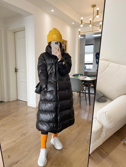 Max金属亮面及膝长款羽绒服(SS) 商品图5