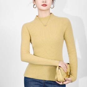 「高货wl」全新升级【铂金会员183/天猫239/差价56】(95229)洛诗琳气质百搭半高领羊毛上衣2025秋冬无缝一体针织衫女