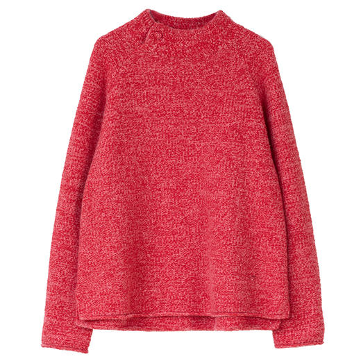 牧衣游原创 羊毛羊驼混织毛织套头衫女蓬松保暖红色毛衣 绒语各畔 商品图4