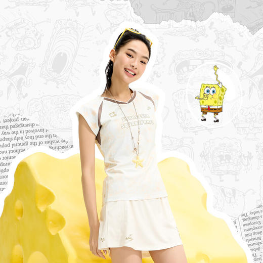 川崎 女款 海绵宝宝系列 运动短袖T恤/运动短裙  K1C02-C2994/K1C09-C2794 商品图4