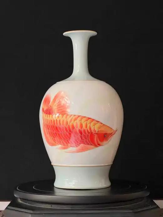 珐琅彩瓷瓶富贵有余 商品图0