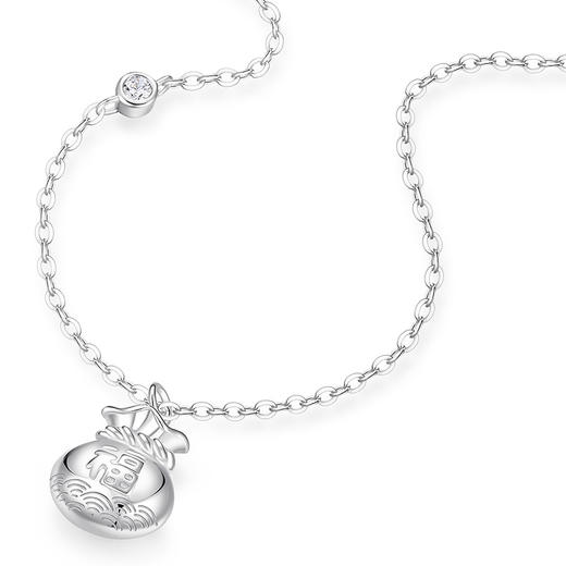 卡蒂罗KADER 心愿福袋项链 925银新中式国潮财运福袋小众设计锁骨链 简约大气轻奢百搭高级感 商品图1