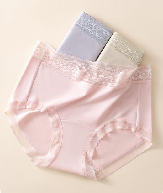 SCHIESSER德国舒雅女士中腰3条装内裤，裆部添加益生菌，平衡V区微生态，自然细腻莫代尔面料，燕窝水显抑菌裆，深层呵护女性私处100%纯棉里裆，洁净自然30/27279T 商品图0