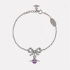 春日限定【抢先购】Vivienne西太后蝴蝶结紫球耳饰银色/手链银色/项链银色-mi_bba 商品缩略图2