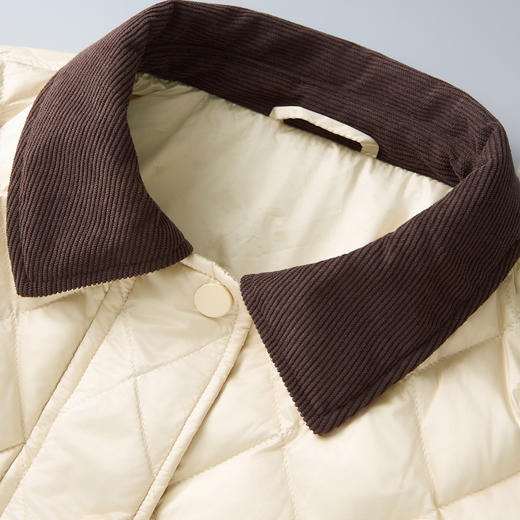 「高货wl」全新升级【铂金会员441/天猫599/差价158】(70036)洛诗琳轻奢复古巴恩风羽绒服2025冬季新款防风保暖短外套 商品图4