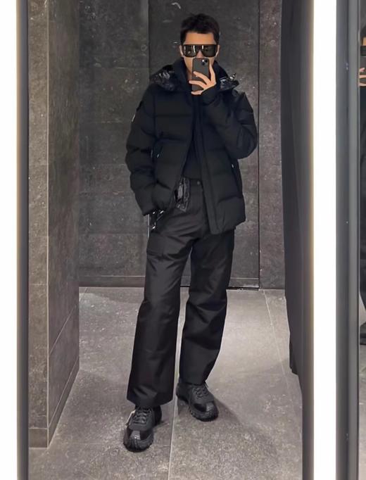 D111716双层弹性尼龙面料男士短款羽绒夹克外套羽绒服 商品图5