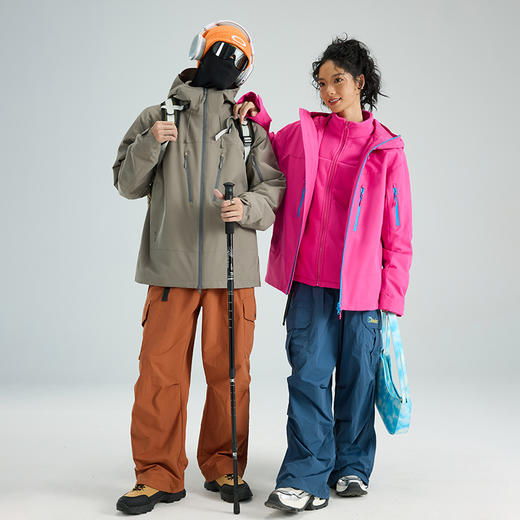 【幸运鹿】情侣款保暖防泼水三合一户外冲锋衣8568 商品图4