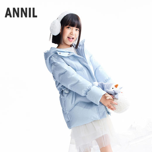 【实体店同款】女童中长款羽绒服冬季新款安奈儿童装AG545406 商品图2