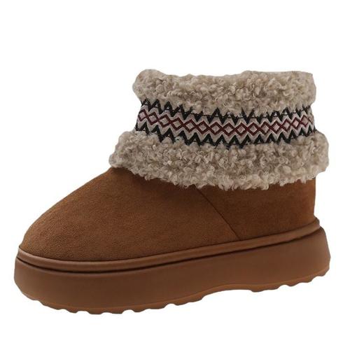 雪地靴女冬季韩版加绒保暖高帮EVA厚底防滑包跟棉拖鞋女 商品图4