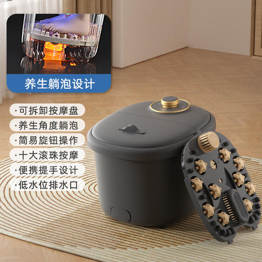 【新款足浴盆】全自动按摩加热泡脚桶 家用洗脚盆电动恒温泡脚盆 商品图5
