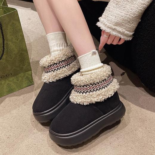 雪地靴女冬季韩版加绒保暖高帮EVA厚底防滑包跟棉拖鞋女 商品图2