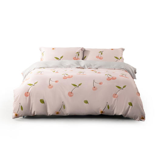 [水星家纺]温柔甜心全棉印花抗菌四件套(被套：200*230cm、床单：230*250cm、枕套：48*74cm*2) 商品图0