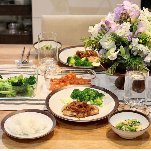 日式超轻量餐具小碗饭碗餐盘深盘复古绣圈白唐津 商品图1