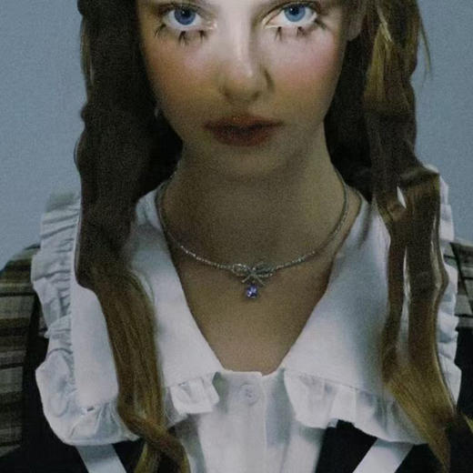 春日限定【抢先购】Vivienne西太后蝴蝶结紫球耳饰银色/手链银色/项链银色-mi_bba 商品图1