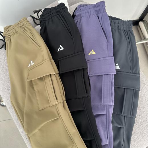 D111731冬季双兜捏褶软壳加绒四色工装裤男女宝宝款 商品图2