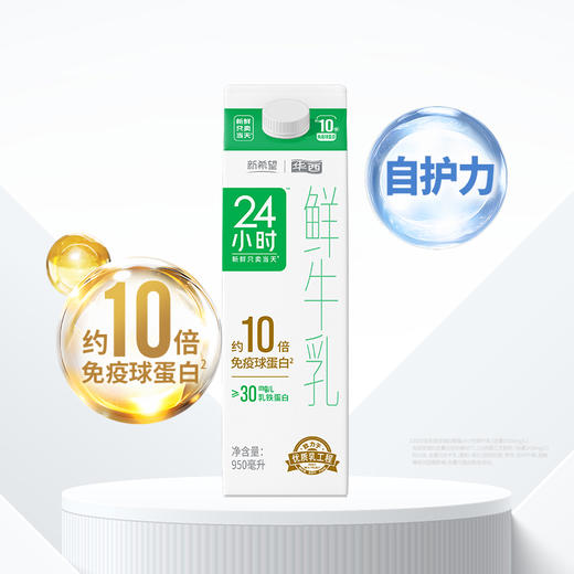 新希望24小时屋顶盒鲜牛奶950ml 商品图1