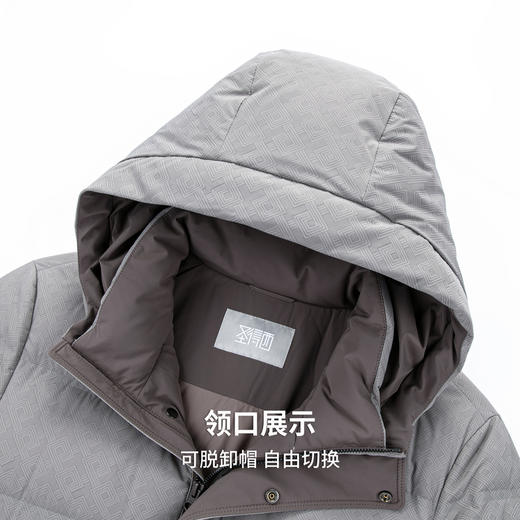 【门店新品&白鸭绒】圣得西连帽羽绒服2025年冬季合体版休闲外套 商品图6