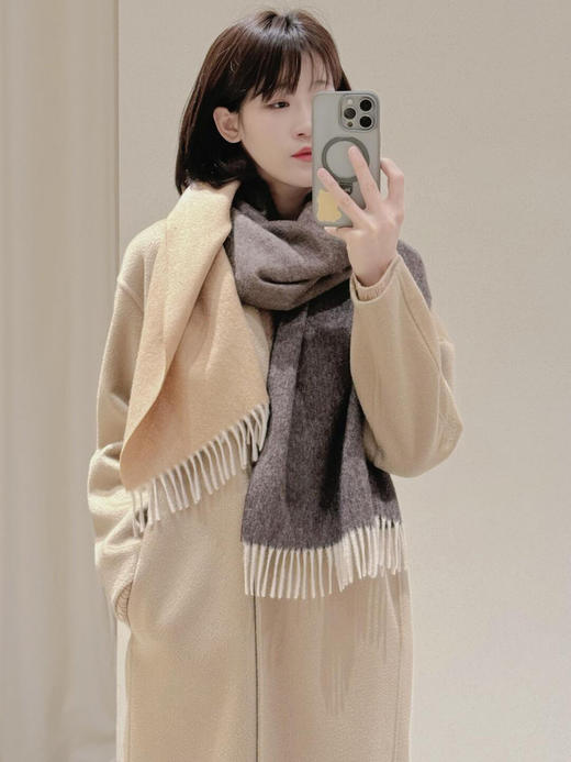 【高品质私服】【IC全羊绒围巾】山羊绒的保暖性佳，打造温暖柔软的舒适手感N1121-CC【无标出货 介意慎拍】 商品图1