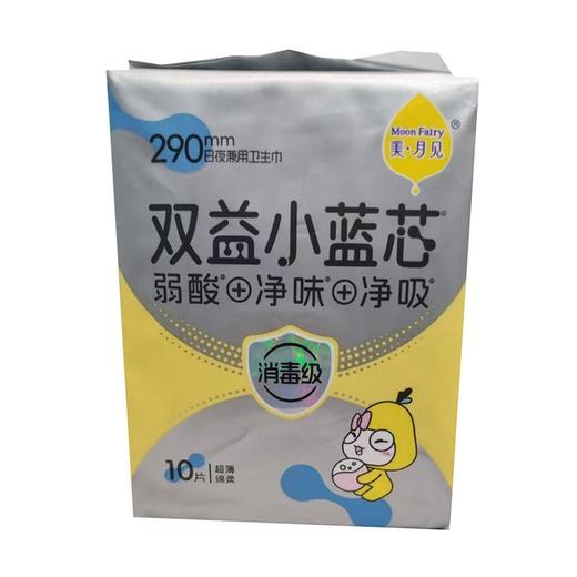 洁婷美月见10片290mm双益小蓝芯夜用卫生巾 商品图0
