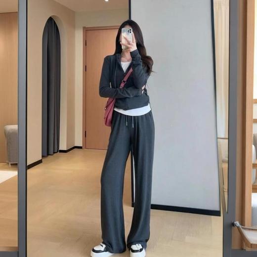 【Beau Muse】时尚潮流休闲百搭仿羊绒假两件连帽套装LJT 商品图4