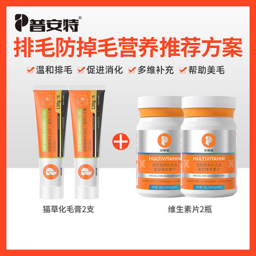【排毛美毛营养推荐方案】化毛膏*2+维生素*2或化毛球片*2+维生素*2 商品图1