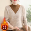 FW 25268妈妈加绒加厚毛衣一体绒假两件保暖打底衫 商品缩略图1