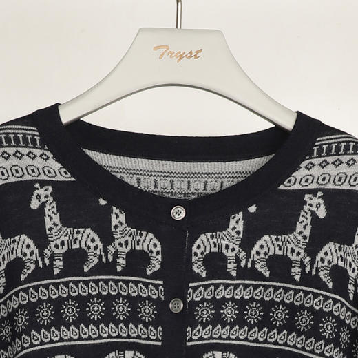 25秋冬休闲文艺提花针织开衫25Q614-8414 商品图2