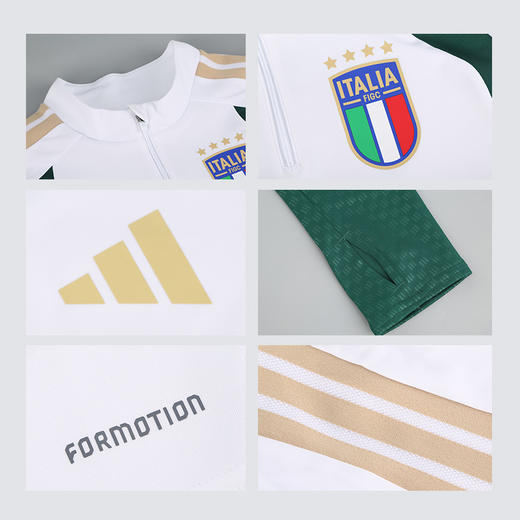 小李子ADIDAS阿迪达斯意大利球迷版半拉链长袖训练服成人男JZ9380 商品图3